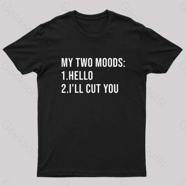 My Two Moods Nerd T-Shirt Black / S