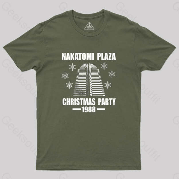 Nakatomi Plaza Christmas Party 1988 Geek T-Shirt Army Green / S