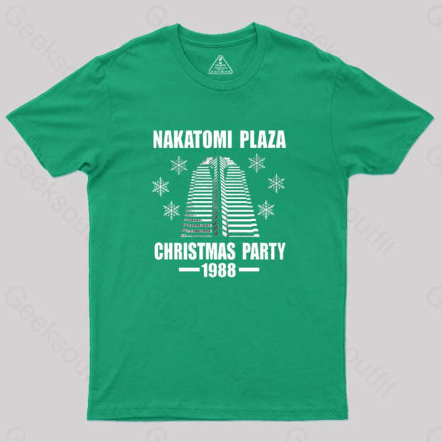 Nakatomi Plaza Christmas Party 1988 Geek T-Shirt Green / S