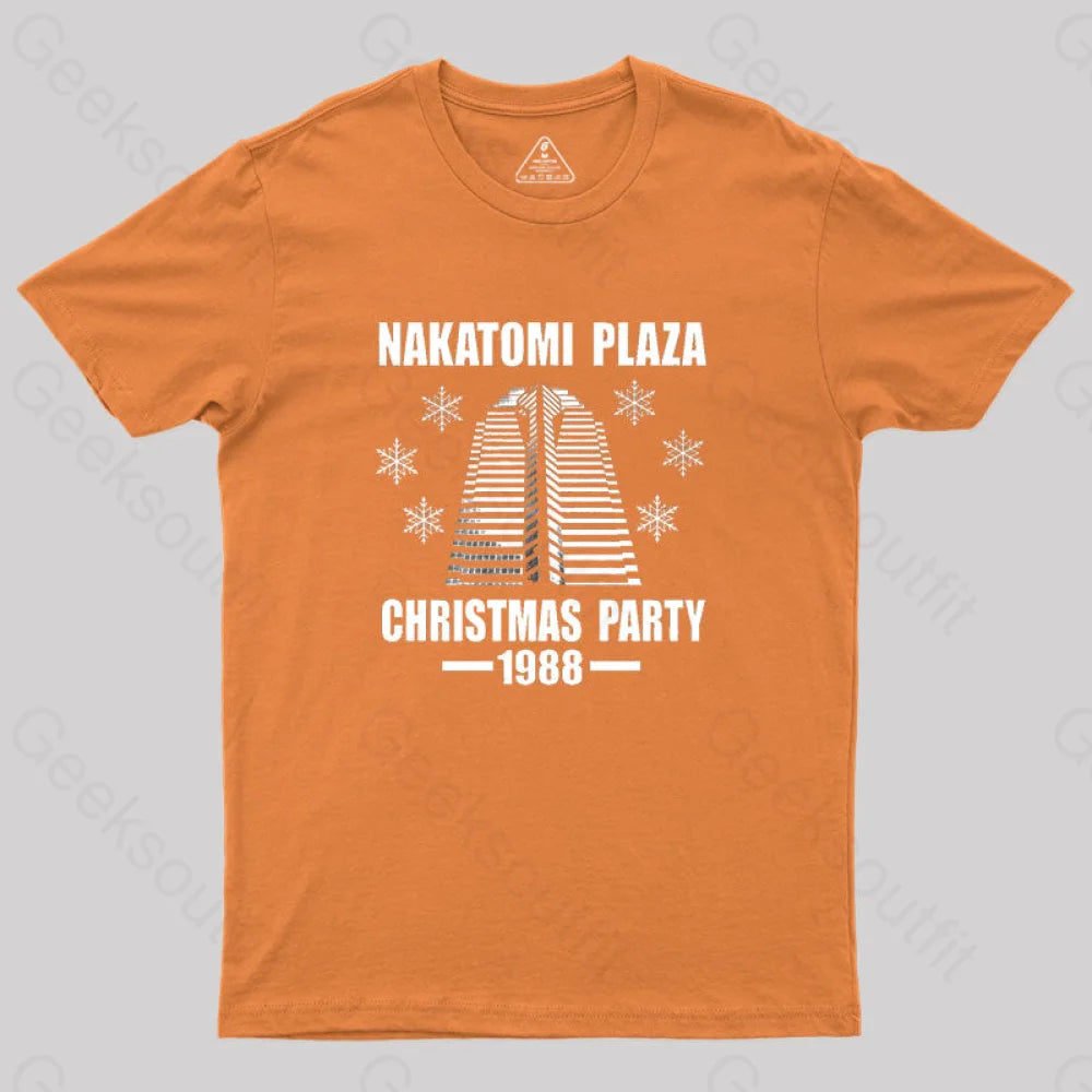 Nakatomi Plaza Christmas Party 1988 Geek T-Shirt Orange / S