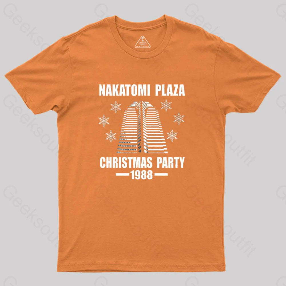 Nakatomi Plaza Christmas Party 1988 Geek T-Shirt Orange / S