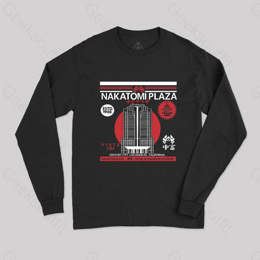 Nakatomi Plaza Geek Long Sleeve T-Shirt Black / S
