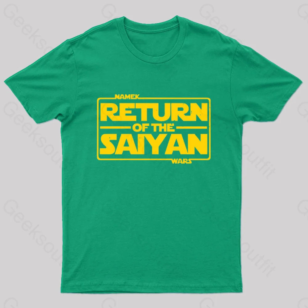 Namek Wars Return Of The Saiyan Geek T-Shirt Green / S