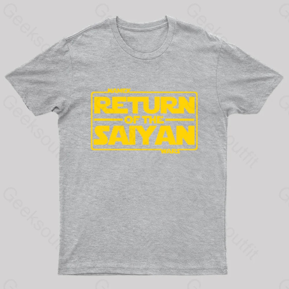 Namek Wars Return Of The Saiyan Geek T-Shirt Grey / S
