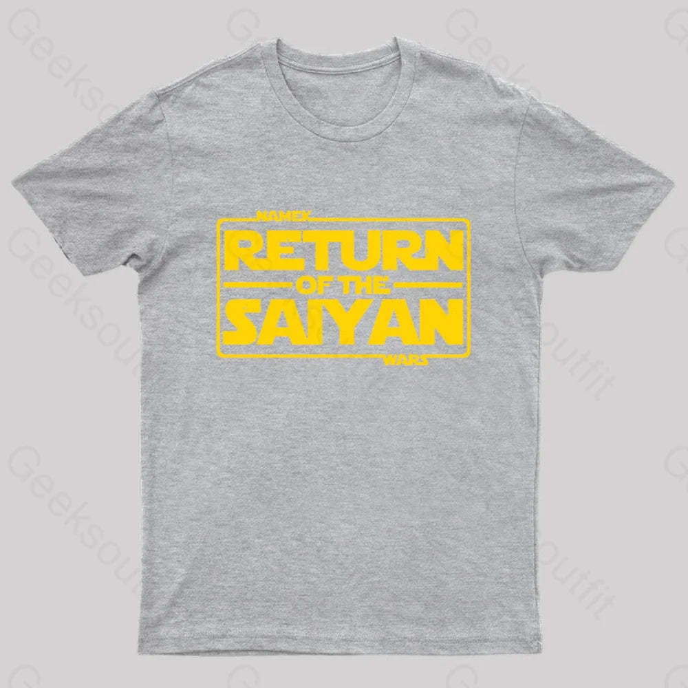 Namek Wars Return Of The Saiyan Geek T-Shirt Grey / S
