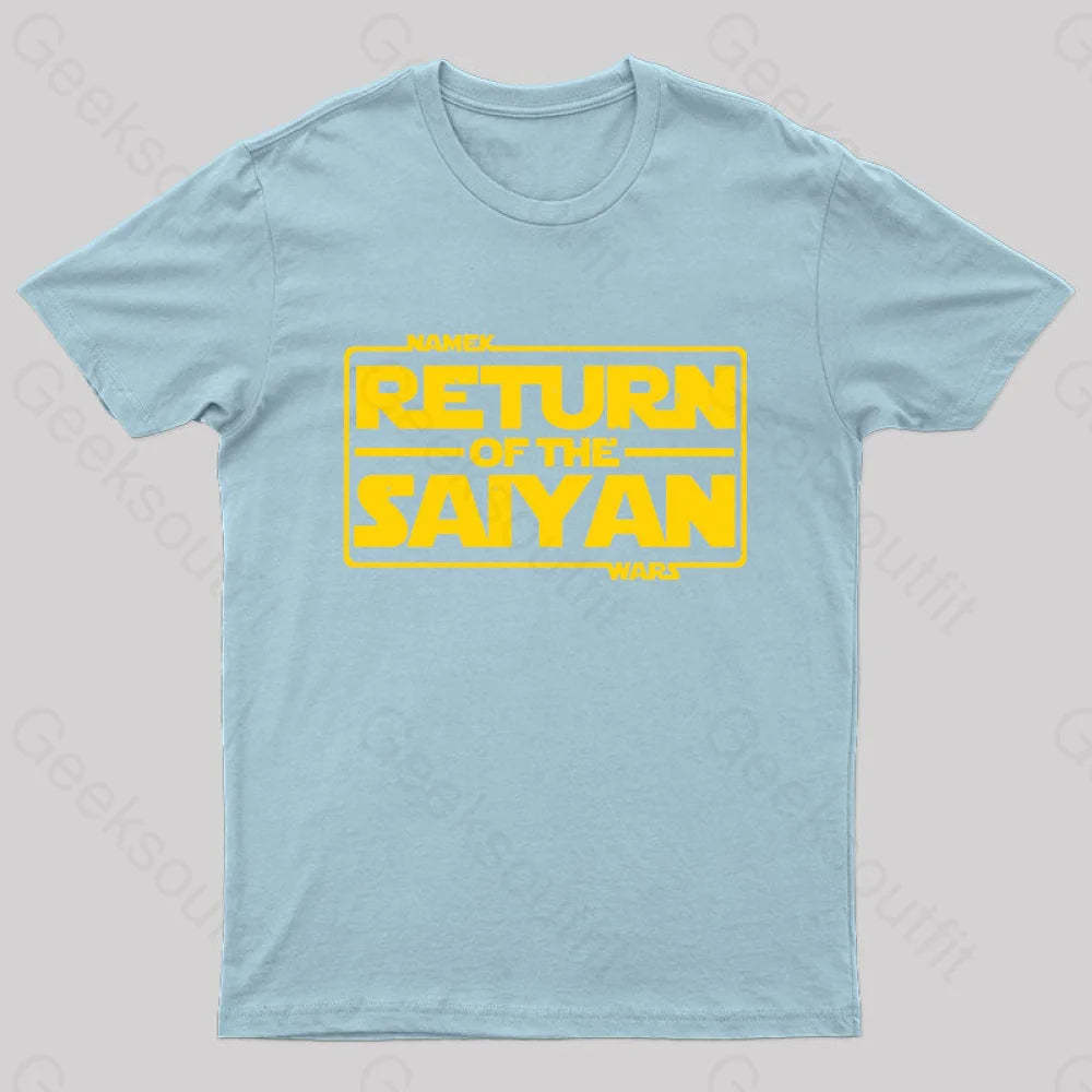 Namek Wars Return Of The Saiyan Geek T-Shirt Light Blue / S