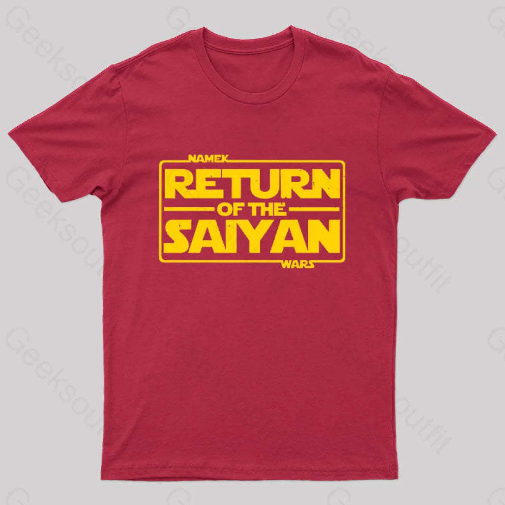 Namek Wars Return Of The Saiyan Geek T-Shirt Red / S