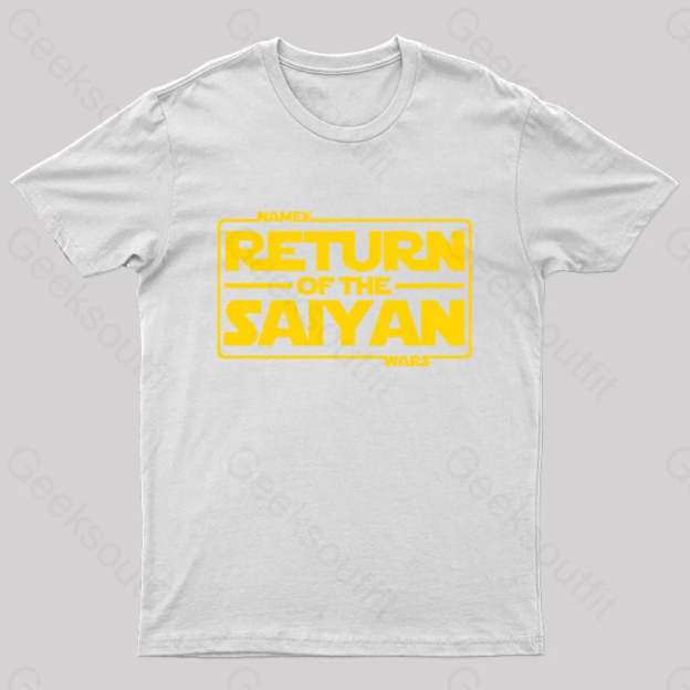 Namek Wars Return Of The Saiyan Geek T-Shirt White / S