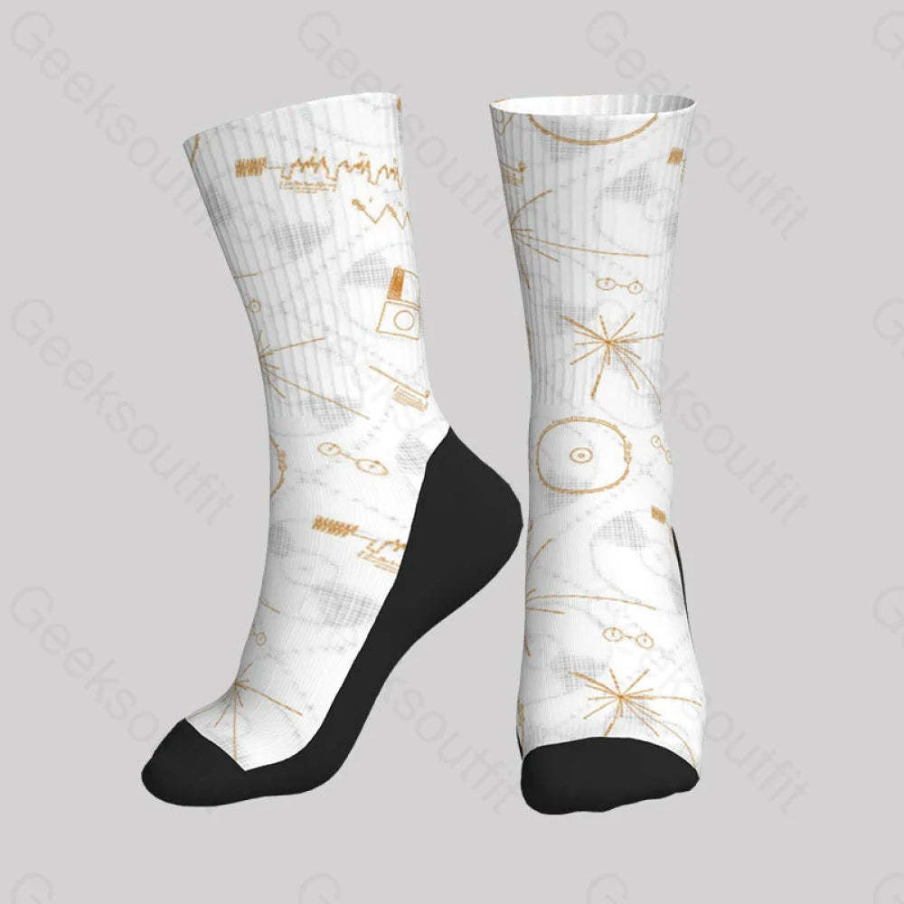 Nasa Voyager One Gold Disc Men’s Socks