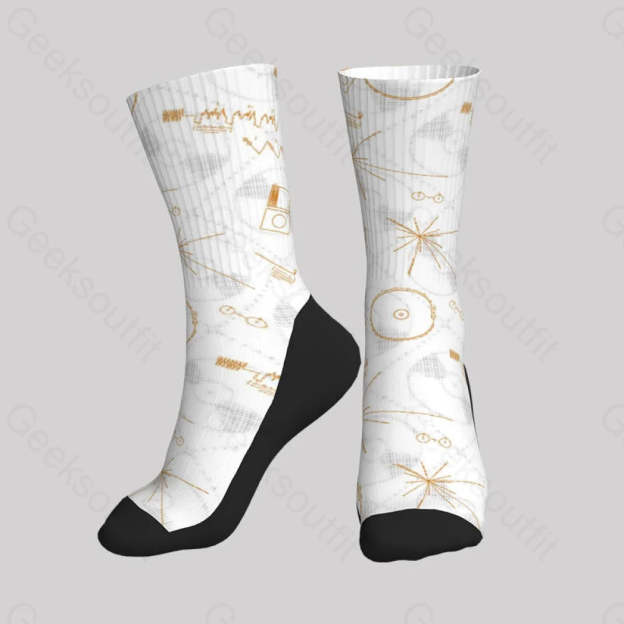 Nasa Voyager One Gold Disc Men’s Socks