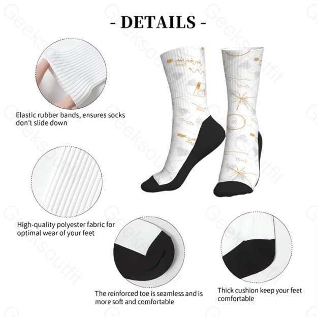Nasa Voyager One Gold Disc Men’s Socks