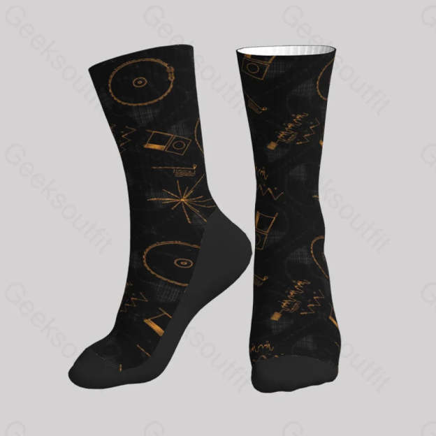 Nasa Voyager One Gold Disc Men’s Socks
