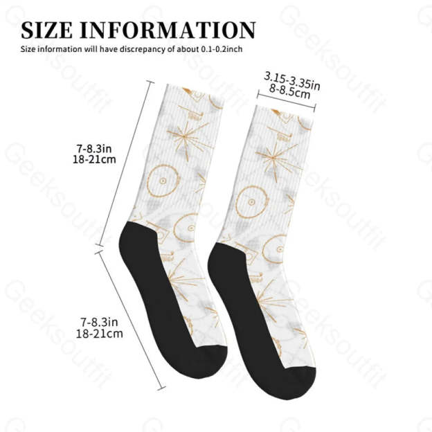 Nasa Voyager One Gold Disc Men’s Socks