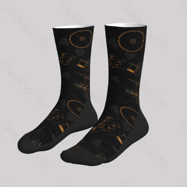 Nasa Voyager One Gold Disc Men’s Socks Sks045