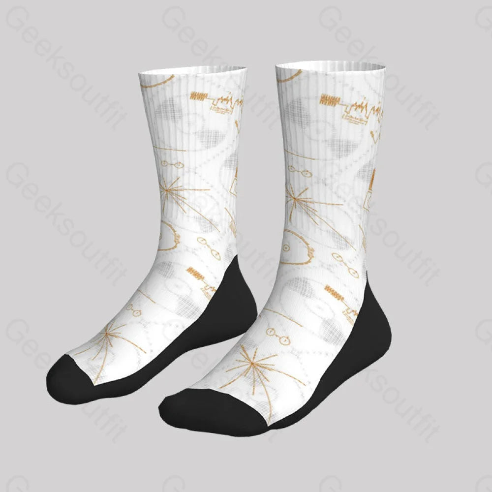 Nasa Voyager One Gold Disc Men’s Socks Sks046