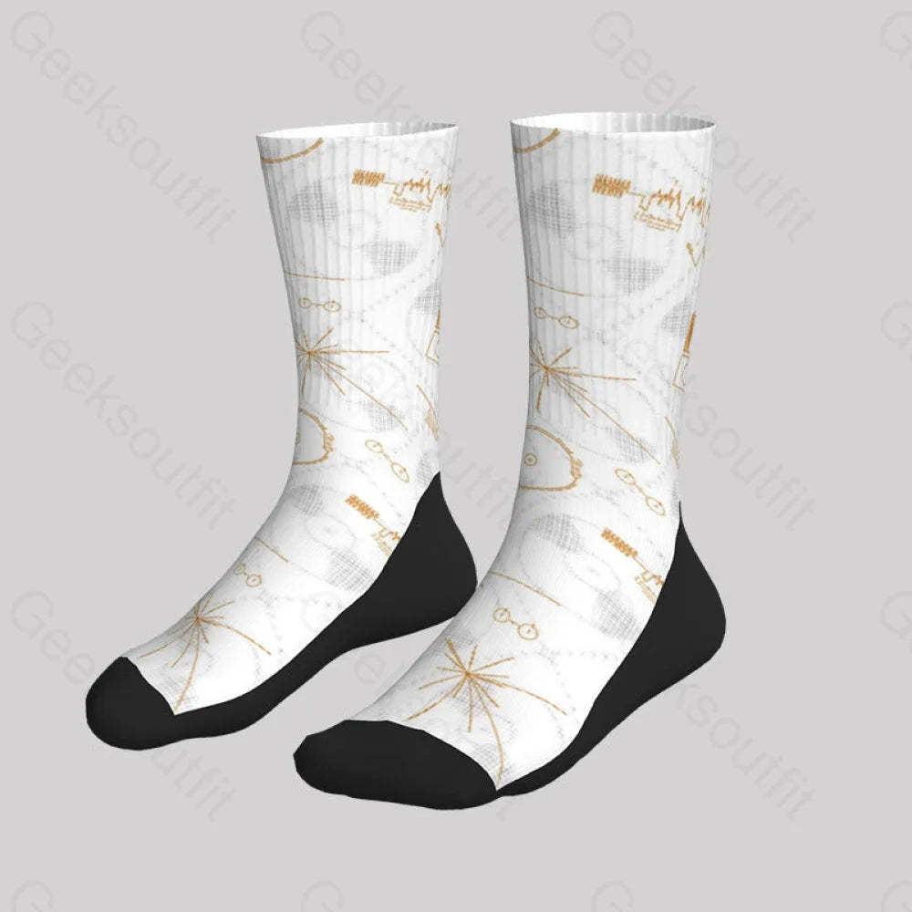Nasa Voyager One Gold Disc Men’s Socks Sks046