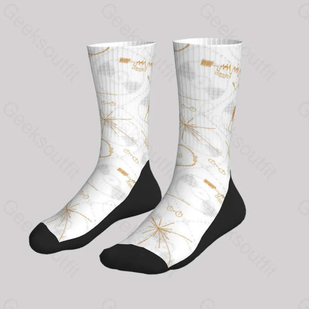 Nasa Voyager One Gold Disc Men’s Socks Sks046