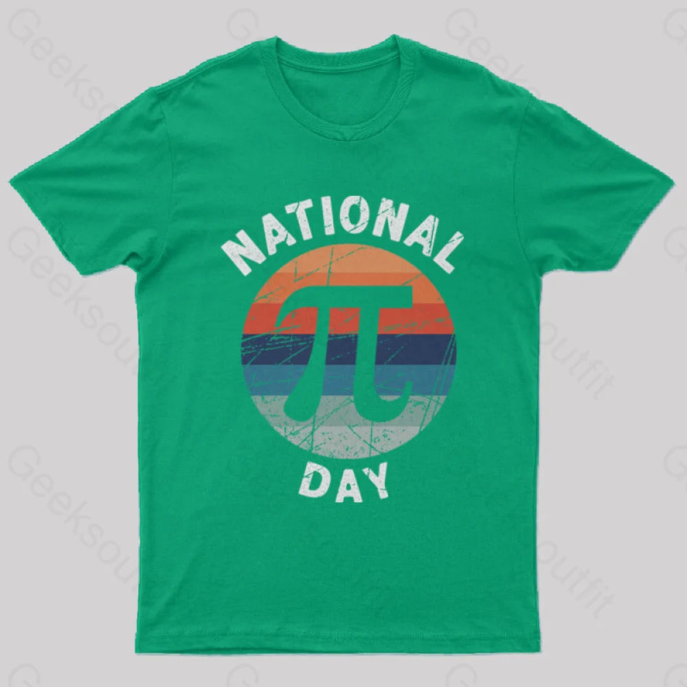 National Pi Day Geek T-Shirt Green / S