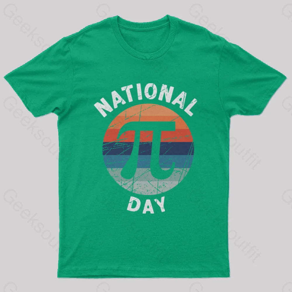 National Pi Day Geek T-Shirt Green / S