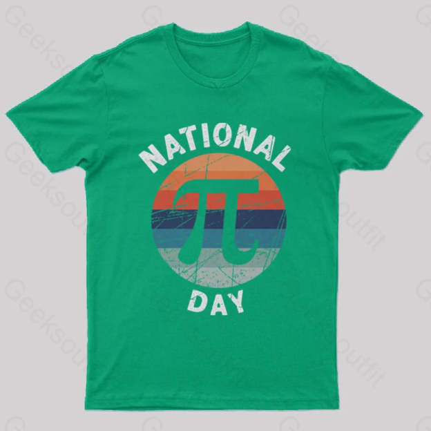 National Pi Day Geek T-Shirt Green / S