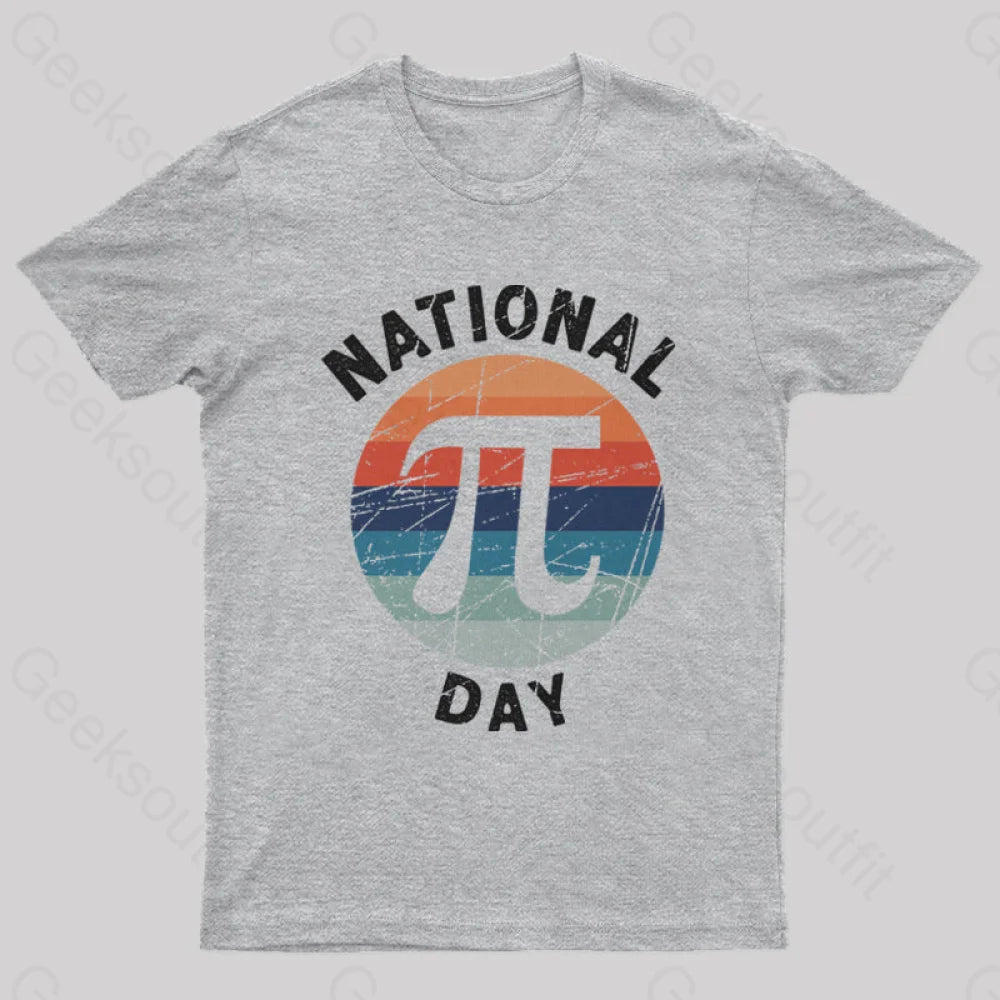National Pi Day Geek T-Shirt Grey / S