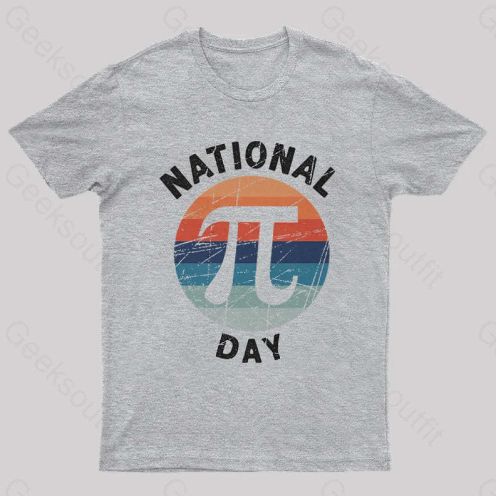 National Pi Day Geek T-Shirt Grey / S