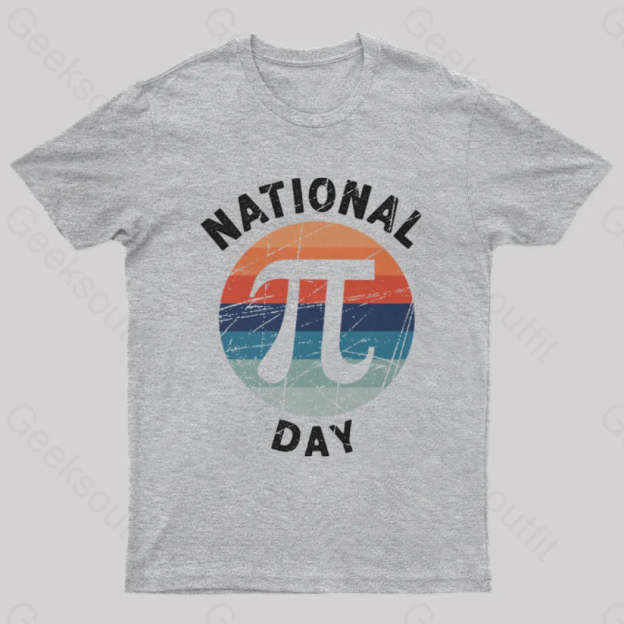 National Pi Day Geek T-Shirt Grey / S