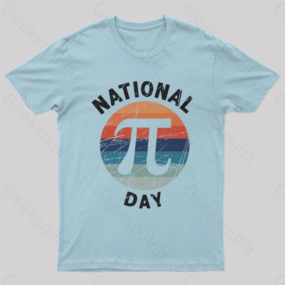 National Pi Day Geek T-Shirt Light Blue / S