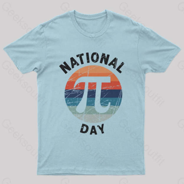 National Pi Day Geek T-Shirt Light Blue / S