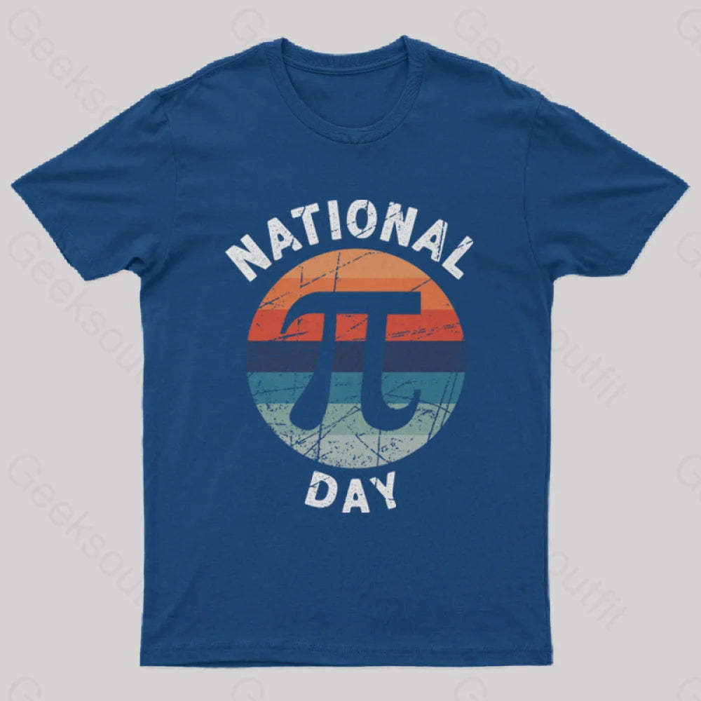 National Pi Day Geek T-Shirt Navy / S