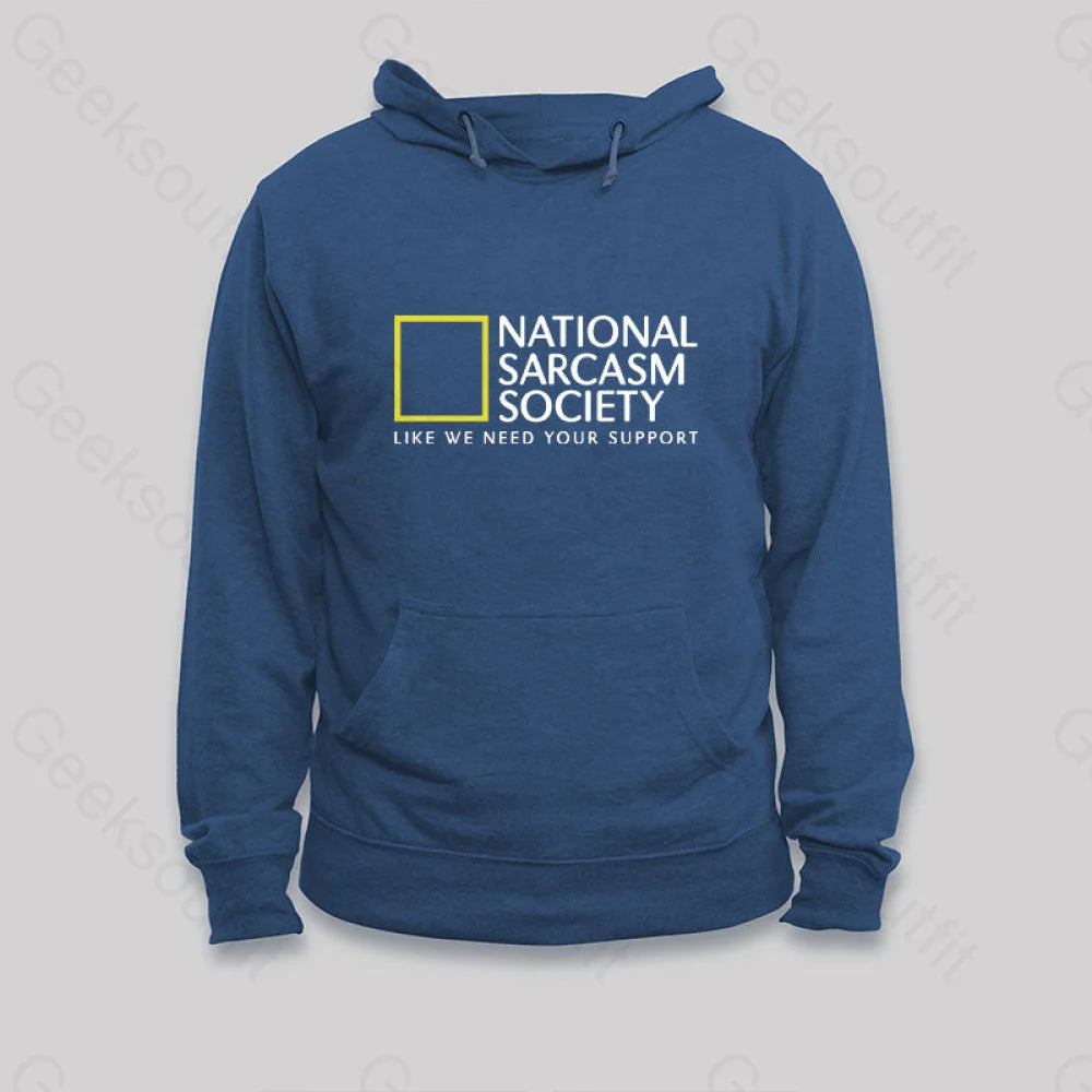 National Sarcasm Society Hoodie Dark Blue / S