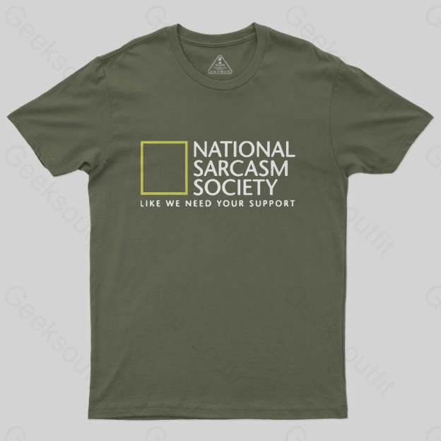 National Sarcasm Society T-Shirt - Geeksoutfit