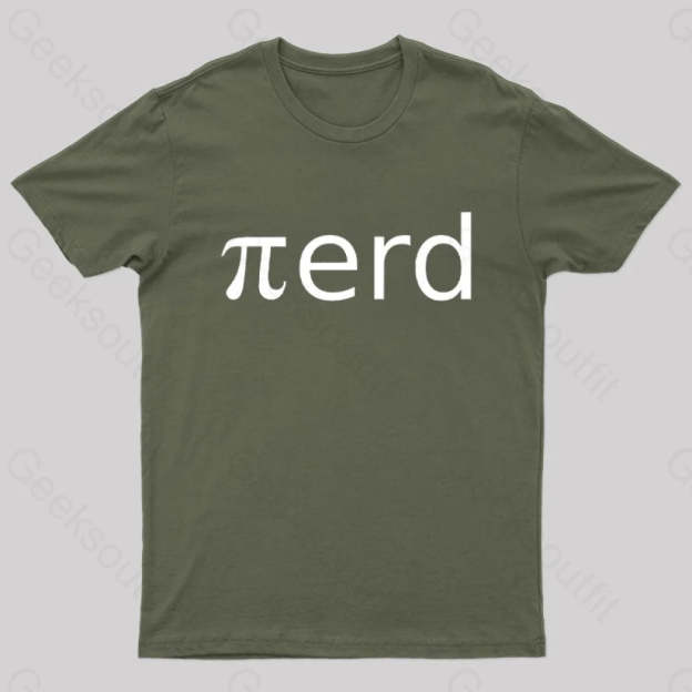 Nerd Pi Geek T-Shirt Army Green / S