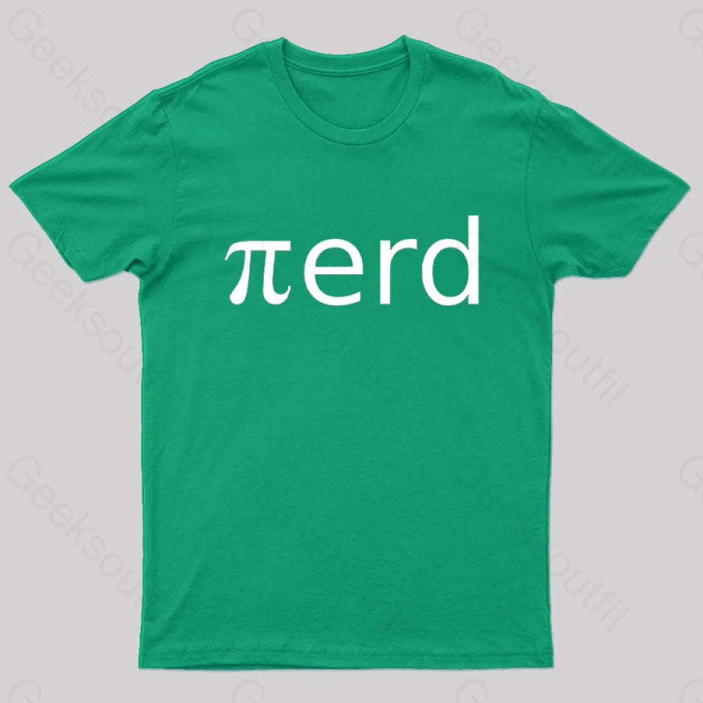 Nerd Pi Geek T-Shirt Green / S