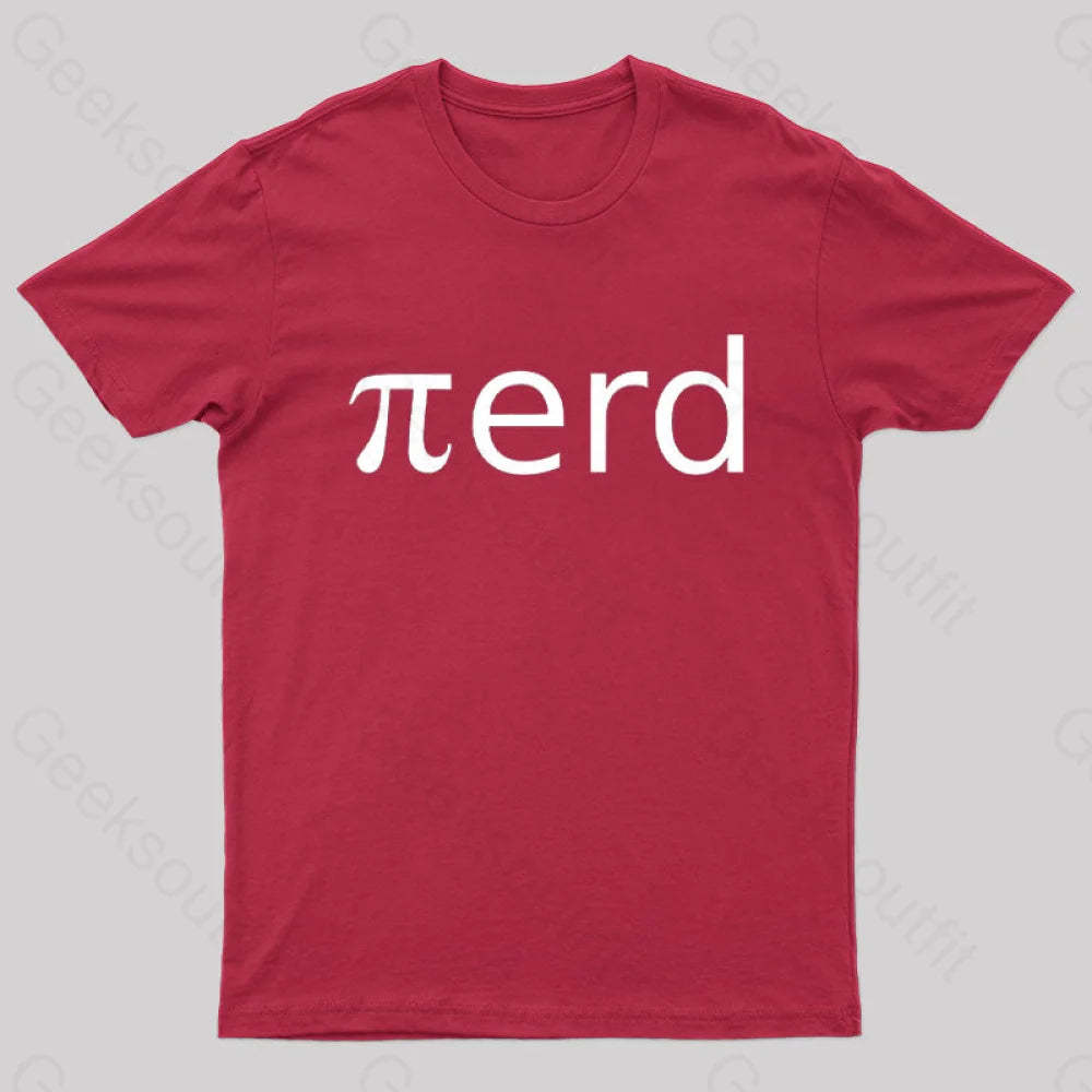 Nerd Pi Geek T-Shirt Red / S
