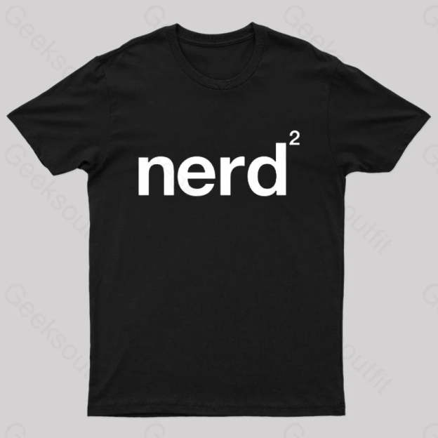 Nerd Squared Geek T-Shirt Black / S
