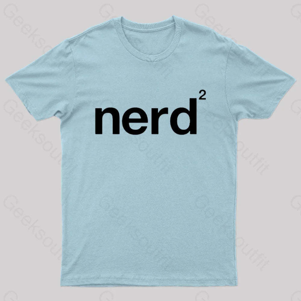 Nerd Squared Geek T-Shirt Light Blue / S