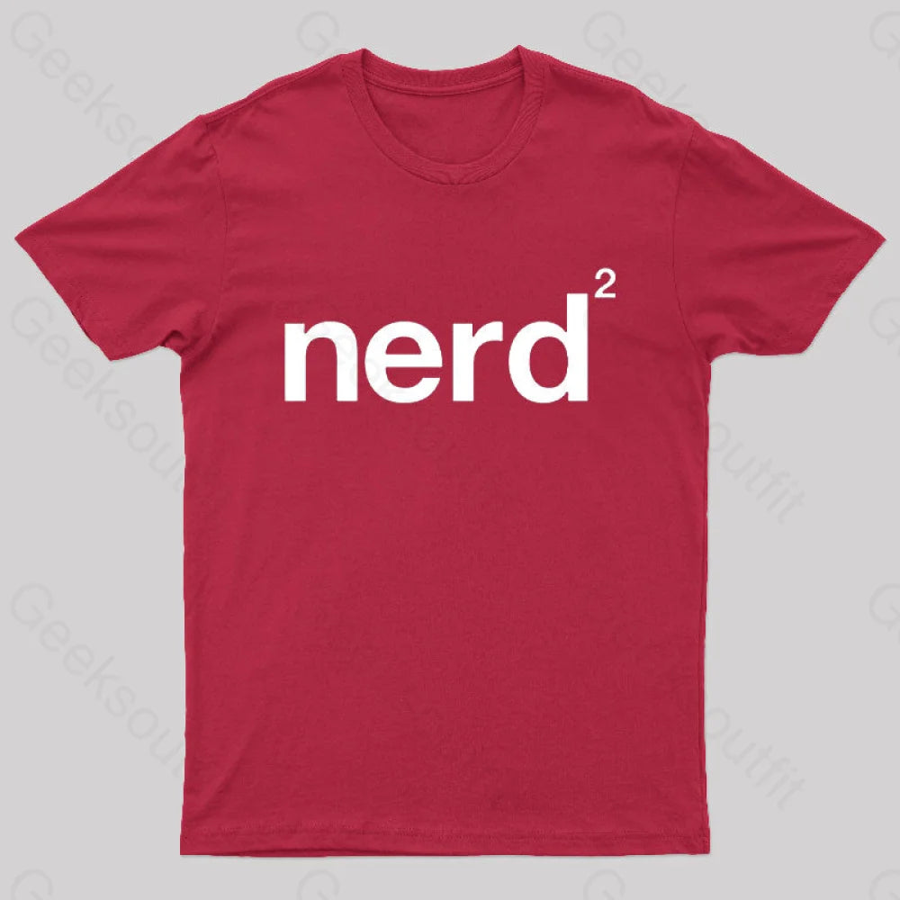 Nerd Squared Geek T-Shirt Red / S