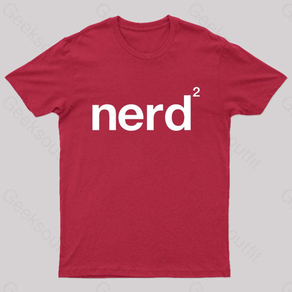 Nerd Squared Geek T-Shirt Red / S