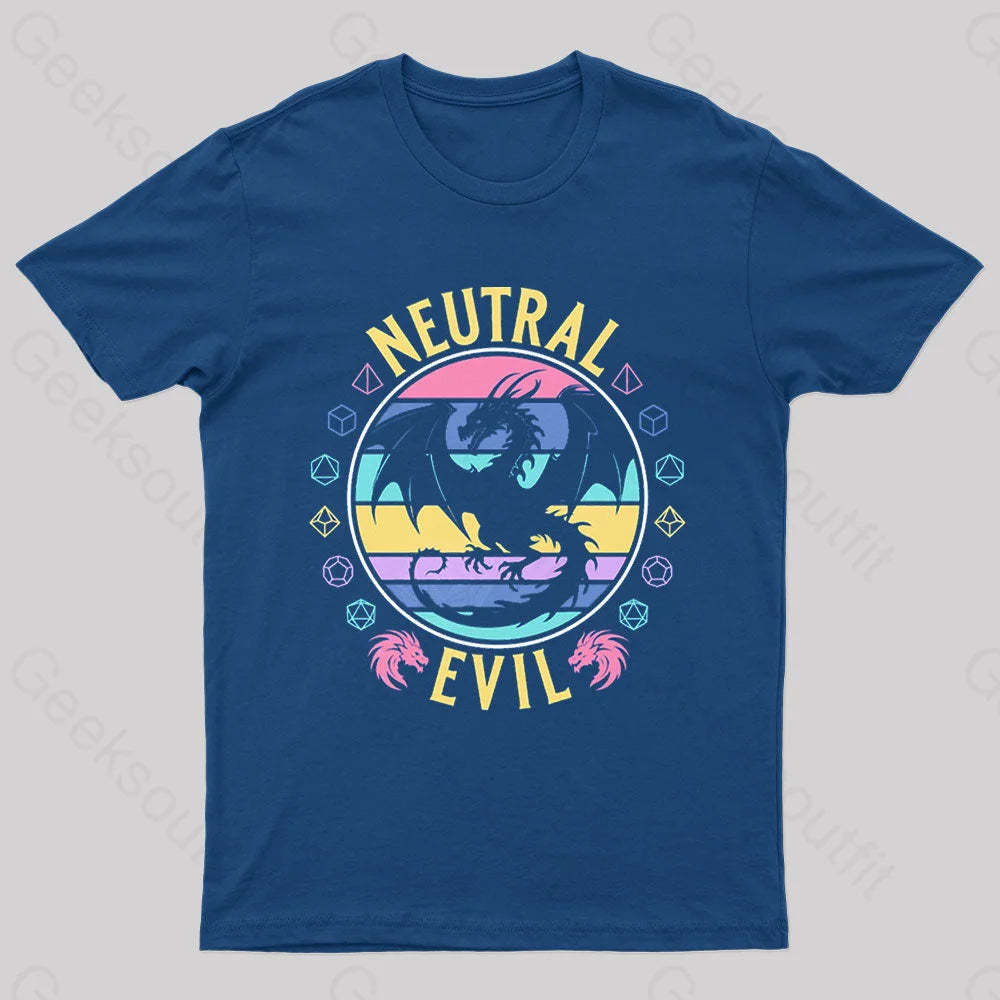 Neutral Evil Nerd T-Shirt Navy / S
