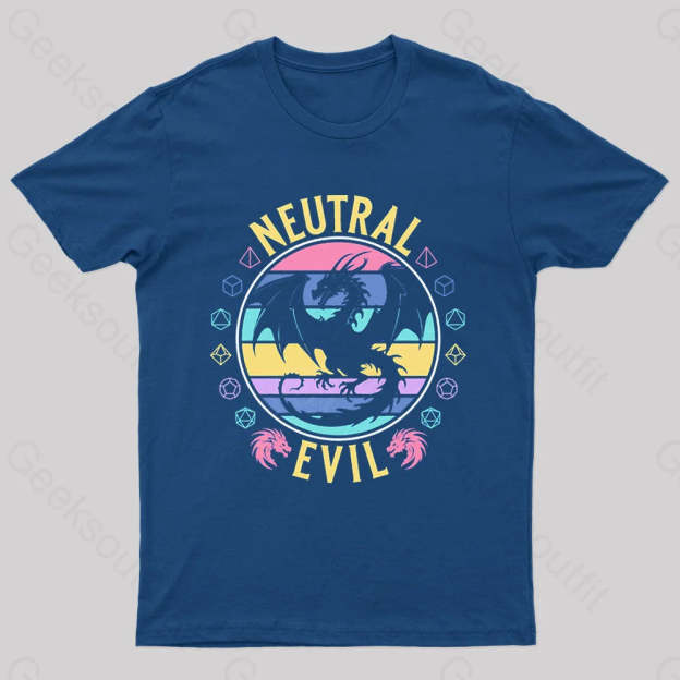 Neutral Evil Nerd T-Shirt Navy / S
