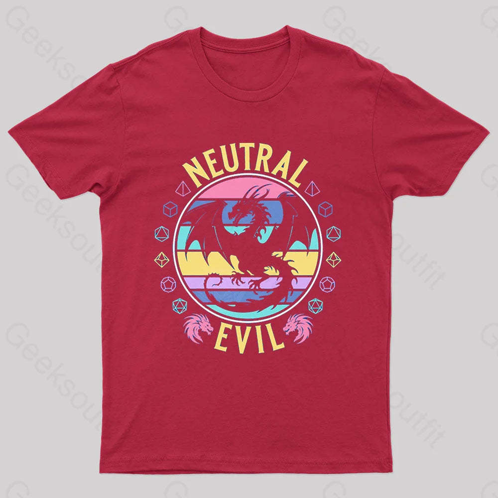 Neutral Evil Nerd T-Shirt Red / S