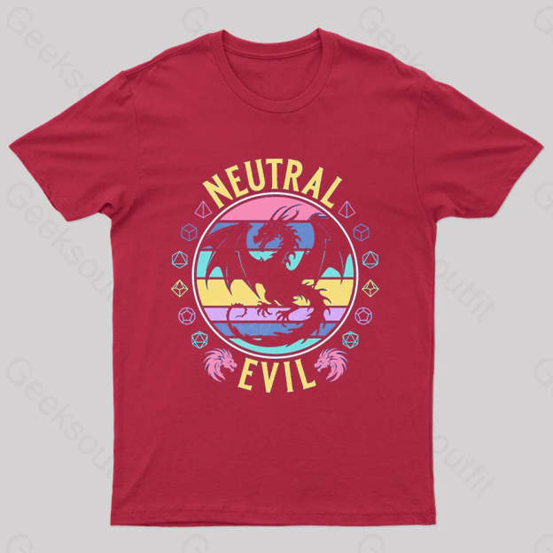 Neutral Evil Nerd T-Shirt Red / S