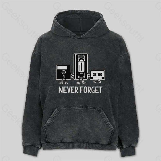 Never Forget Washed Hoodie M