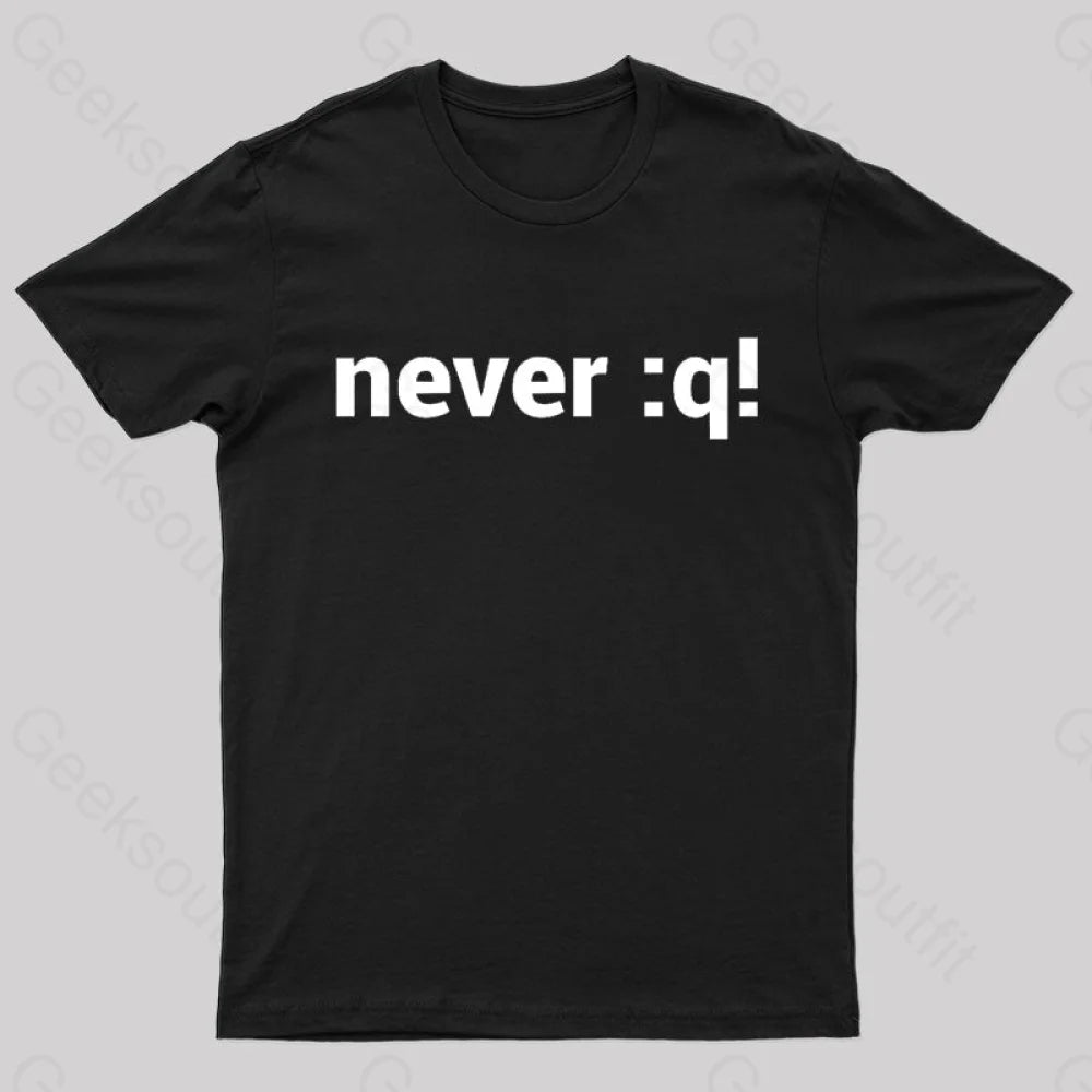 Never:Q Geek T-Shirt Black / S