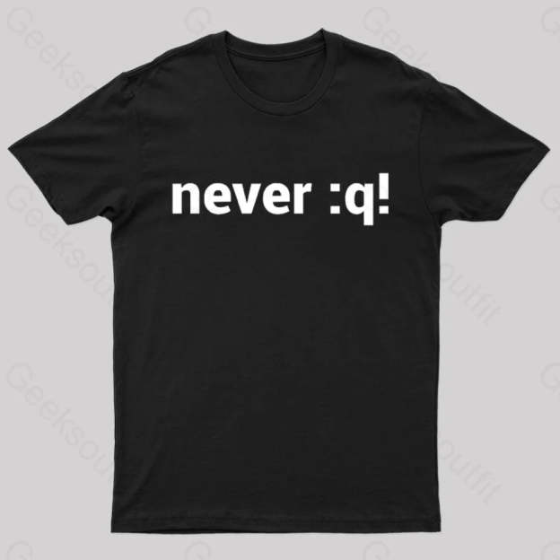 Never:Q Geek T-Shirt Black / S