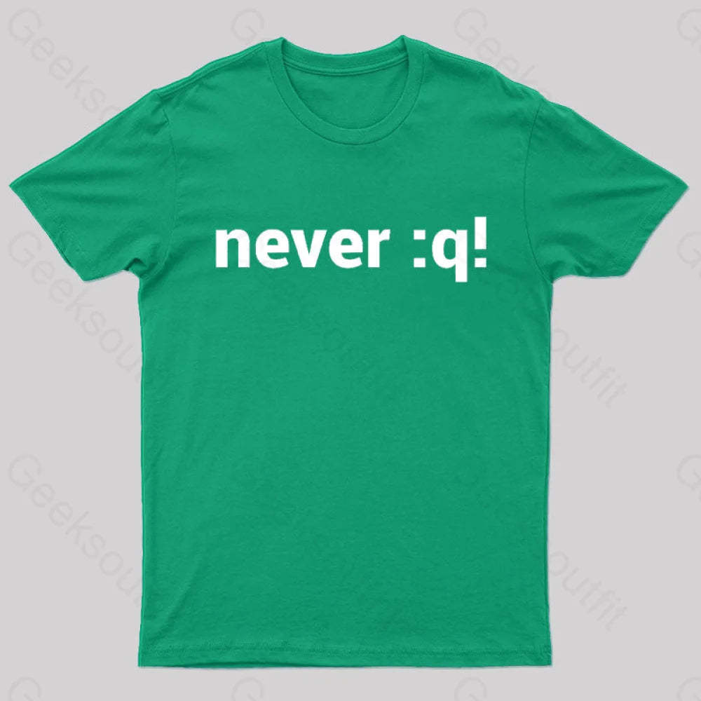 Never:Q Geek T-Shirt Green / S