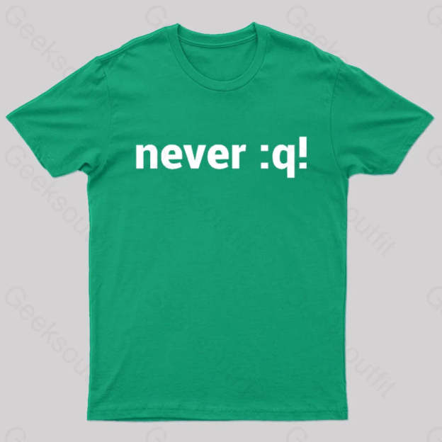 Never:Q Geek T-Shirt Green / S
