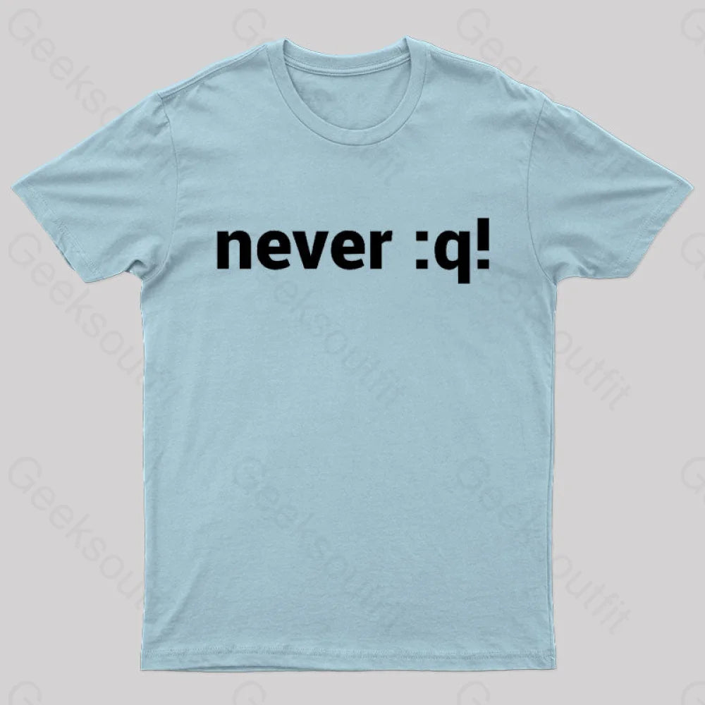 Never:Q Geek T-Shirt Light Blue / S