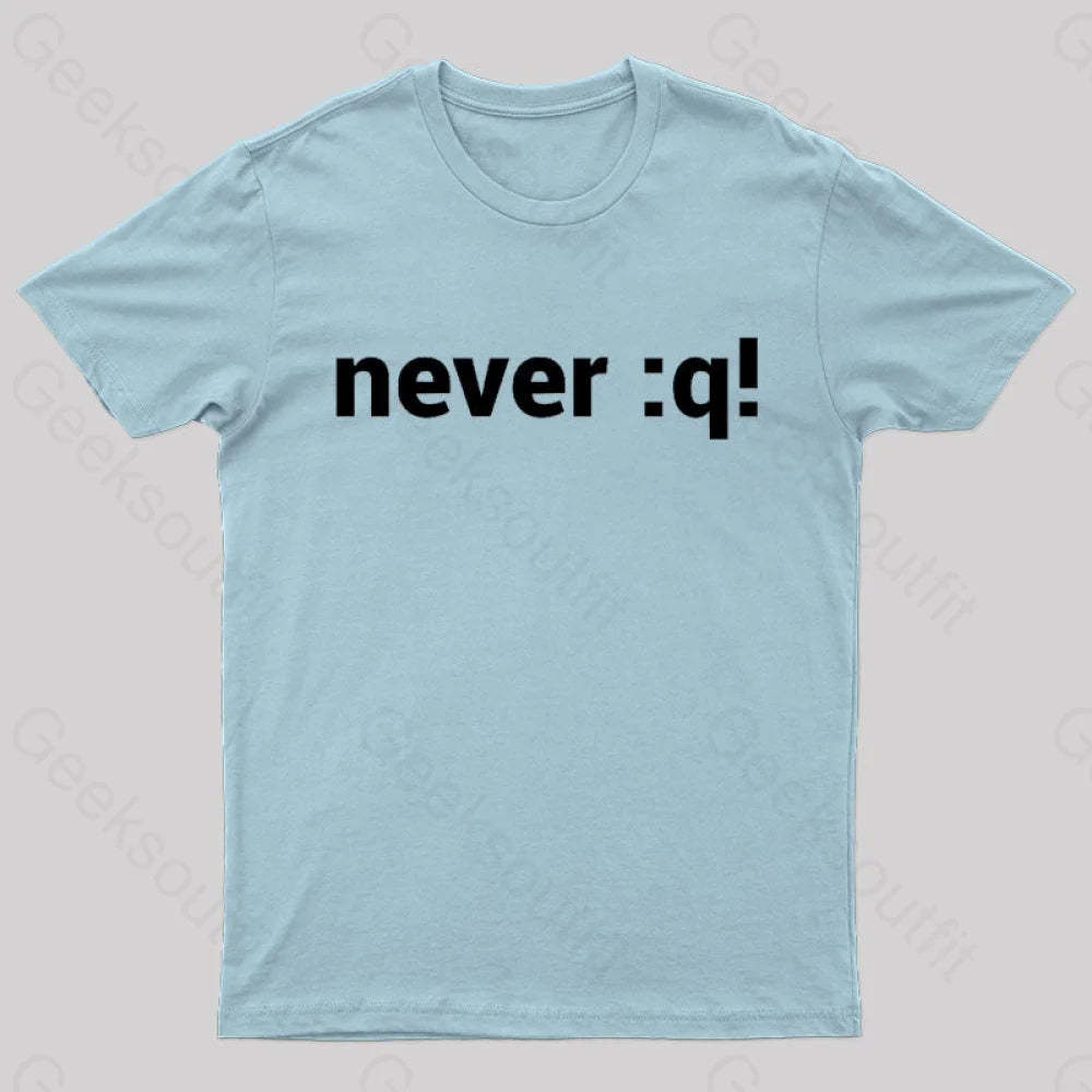 Never:Q Geek T-Shirt Light Blue / S
